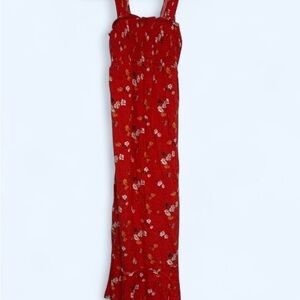 Red Floral Maxi Dress